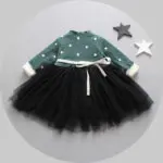 2016 new spring and autumn baby dress girl dress princess dress cotton net yarn children's girl dress 1-3 years free shipping
