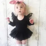 2017 Autumn Baby Lace Long Sleeve O-Neck Baby Girls Clothes Newborn jumpsuits Black White Pink Cotton Bodysuit Princess Dresses