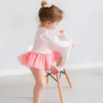 2017 Autumn Baby Lace Long Sleeve O-Neck Baby Girls Clothes Newborn jumpsuits Black White Pink Cotton Bodysuit Princess Dresses - Image 3