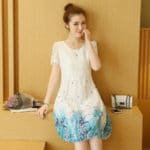 2017 Autumn New Maternity Dresses Cute White Chiffon Lace Stitching Pregnant Dress Women Clothes Pregnancy Dress Long Sleeve - Image 4
