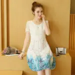 2017 Autumn New Maternity Dresses Cute White Chiffon Lace Stitching Pregnant Dress Women Clothes Pregnancy Dress Long Sleeve - Image 4