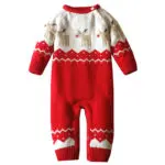 2017 Baby Clothes Winter Baby Rompers Overalls for Newborn Baby Girl Boy Romper Costume Baby Christmas Long Sleeve Deer Sweater - Image 2