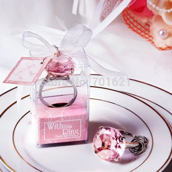 2017 Baby Shower Wedding Gifts for Guests Bachelorette Party Craft Supplies Deep Purple Crystal Key - Image 2