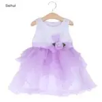 2017 Baby Summer Dress Floral Girls Princess Dresses Infant Kids Clothes Cotton Tutu Birthday Party Dress Newborn Wedding Dress - Image 2