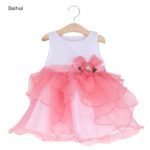 2017 Baby Summer Dress Floral Girls Princess Dresses Infant Kids Clothes Cotton Tutu Birthday Party Dress Newborn Wedding Dress