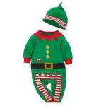 2017 Baby rompers One-piece Costumes infant long sleeve spring autumn baby wear romper + hat clothing set Christmas Gifts