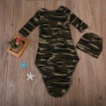 2017 Camo Sleepwears Newborn Infant Baby Camo Swaddle Blanket Baby Sleeping Swaddle Hats Outfit Muslin Wrap - Image 5