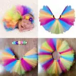 2017 Cute Baby Newborn Infant Toddler Flower Tutu Rainbow Skirt Girls Outfit Lovely Babies Skirts - Image 2