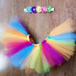 2017 Cute Baby Newborn Infant Toddler Flower Tutu Rainbow Skirt Girls Outfit Lovely Babies Skirts - Image 3