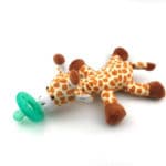 2017 Cute Newborn Silicone Funny Baby Pacifier Clips Chain Animal Pacifiers With Plush Toy Soother Nipple Dog Monkey Worm BNZ07 - Image 3