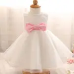 2017 Formal Birthday Baby Dress Party Bow Pattern Wedding Gown Christening Infant Hundred Days Banquet Vestido Clothing 1 Years - Image 2