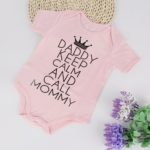 2017 Funny Letter Print Newborn Infant Baby Girl Clothing Cotton Bodysuits Short Sleeve Jumpsuit Kids Clothes Bodysuit Outfit