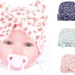 2017 Hot Sale Fashion Newborn Baby Girls Little Flower Bowknot Beanies Hat Infant Kids Comfortably Hospital Caps