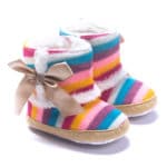 2017 New Arrival Special Offer Baby Girl Striped Fashion Baby Girl Shoes Cotton Rainbow Soft Sole Snow Boots Crib Toddler Warm - Image 6