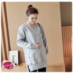 2017 New Autumn Winter Maternity Dresses Plus Thick Velve Clothes For Pregnancy Women Fashion Loose Clothing Outwear B0260