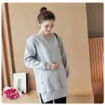 2017 New Autumn Winter Maternity Dresses Plus Thick Velve Clothes For Pregnancy Women Fashion Loose Clothing Outwear B0260