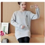 2017 New Autumn Winter Maternity Dresses Plus Thick Velve Clothes For Pregnancy Women Fashion Loose Clothing Outwear B0260 - Image 4