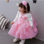 2017 New Girl Kids Festival Party Wear Baby Girl 1st Birthday Outfits Newborn Bebes Christening Gowns Baby Girl Dress