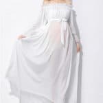 2017 New Long Shoulderless White Lace Dress Maternity Photography Props Clothes For Pregnant Women Elegant Maternity Dress - Image 2