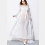 2017 New Long Shoulderless White Lace Dress Maternity Photography Props Clothes For Pregnant Women Elegant Maternity Dress