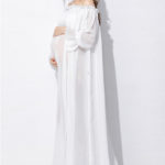 2017 New Long Shoulderless White Lace Dress Maternity Photography Props Clothes For Pregnant Women Elegant Maternity Dress - Image 4
