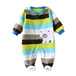 2017 New Spring Autumn Coral Fleece Baby Romper Boys Cartoon Long Sleeve Newborn Baby Girls Jumpsuit Infant Christmas Clothes - Image 3