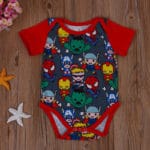 2017 Newborn Baby Boy Bodysuit Summer Short Sleeve Cartoon Hero Body Suit Jumpsuit Outfits Baby Clothes 0-18M - Image 2