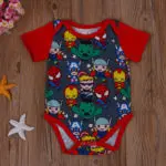 2017 Newborn Baby Boy Bodysuit Summer Short Sleeve Cartoon Hero Body Suit Jumpsuit Outfits Baby Clothes 0-18M - Image 2