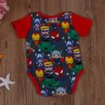 2017 Newborn Baby Boy Bodysuit Summer Short Sleeve Cartoon Hero Body Suit Jumpsuit Outfits Baby Clothes 0-18M - Image 6