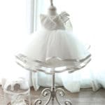 2017 Newborn Baptism Dress For Baby Girl White First Birthday Party Wear Cute Sleeveless Toddler Girl Christening Gown Clothes - Image 2