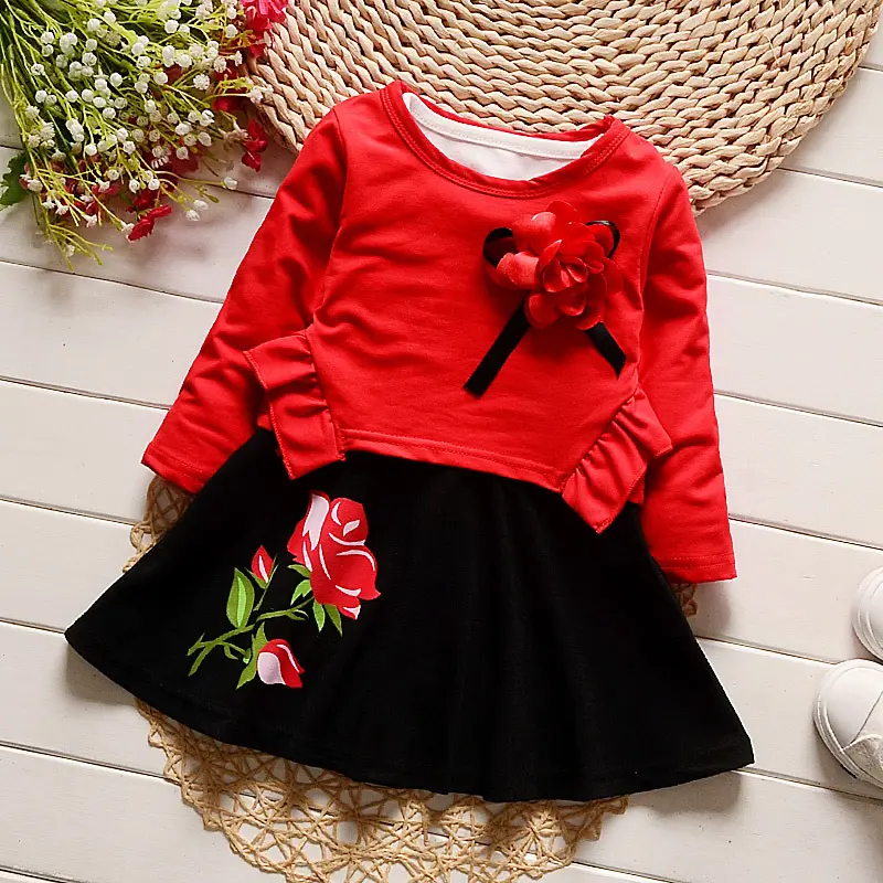 2017 Newborn Cute Flowers Girl Dress Birthday Baby Princess Spring Infant Kids Dresses Girls Clothes Tutu Dress - Image 2