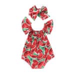 2017 Retail Baby Girl Bodysuit Newborn Baby Clothes Cartoon Prited Short Sleeve Cotton Baby Bodysuits Body Bebes Clothing