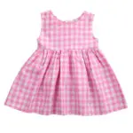 2017 new arrival Summer Newborn Toddler Baby Girls Clothes Pink Plaid sleeveless dress 0-24M Kids Baby girl dress