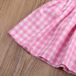 2017 new arrival Summer Newborn Toddler Baby Girls Clothes Pink Plaid sleeveless dress 0-24M Kids Baby girl dress - Image 5