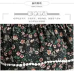 2017 new summer maternity dress chiffon floral skirt a word collar splicing a small lace pregnant women dress - Image 4
