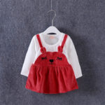 2017 spring autumn cartoon rabbit character costumes for kid Children clothing baby girl dresses princess dress for 0-2 years - Image 5
