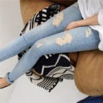 2017 spring new nine-hole soft elastic Maternity Pants Pregnant denim pants feet care of pregnant women pregnant belly pants - Image 2