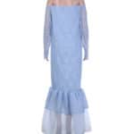 2017 style blue maternity photography props maxi Maternity gown Lace Maternity Dress Fancy shooting photo summer pregnant dress - Image 4