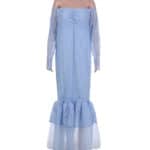 2017 style blue maternity photography props maxi Maternity gown Lace Maternity Dress Fancy shooting photo summer pregnant dress - Image 5