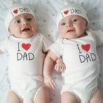 2017 summer Newborn Baby Girl Boy Clothes i love mun and i love dad Outfits Set Baby Bodysuit +Hat 2pcs/ set   Twins gift