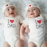 2017 summer Newborn Baby Girl Boy Clothes i love mun and i love dad Outfits Set Baby Bodysuit +Hat 2pcs/ set   Twins gift