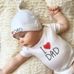 2017 summer Newborn Baby Girl Boy Clothes i love mun and i love dad Outfits Set Baby Bodysuit +Hat 2pcs/ set   Twins gift - Image 3