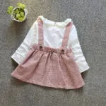 2017 two-piece suit autumn and winter newborn baby baby clothing baby girl dress princess party christmas dress ballet skirt dre - Image 3