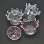 20pcs Crown Transparent Can Open Plastic Favox Boxes Wedding Candy Box Clear Candy Holder Wedding Baby Shower Favors - Image 3