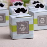 20pcs "My Little Man" Mustache Blue Green Birthday boy baby shower Candy Box Gift Packaging Chocolate Boxes Baby Shower Favors - Image 3