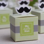 20pcs "My Little Man" Mustache Blue Green Birthday boy baby shower Candy Box Gift Packaging Chocolate Boxes Baby Shower Favors - Image 5