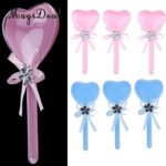 24pcs Romantic Pink Blue Love Heart Lollipop Chocolate Candy Gift Boxes Bomboniere Boxes Wedding Party Baby Shower Favors