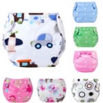 2PCS Reusable Baby Diaper Pants Boys Girls Training Pants Adjustable Kids Swimming Nappy Pants NK01