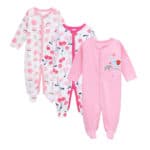 3 PCS  100% Cotton Baby Romper Long Sleeves Baby Pajamas Cartoon Printed Newborn Baby Girls Boys Clothes Baby Romper - Image 2
