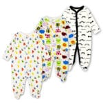 3 PCS  100% Cotton Baby Romper Long Sleeves Baby Pajamas Cartoon Printed Newborn Baby Girls Boys Clothes Baby Romper - Image 3